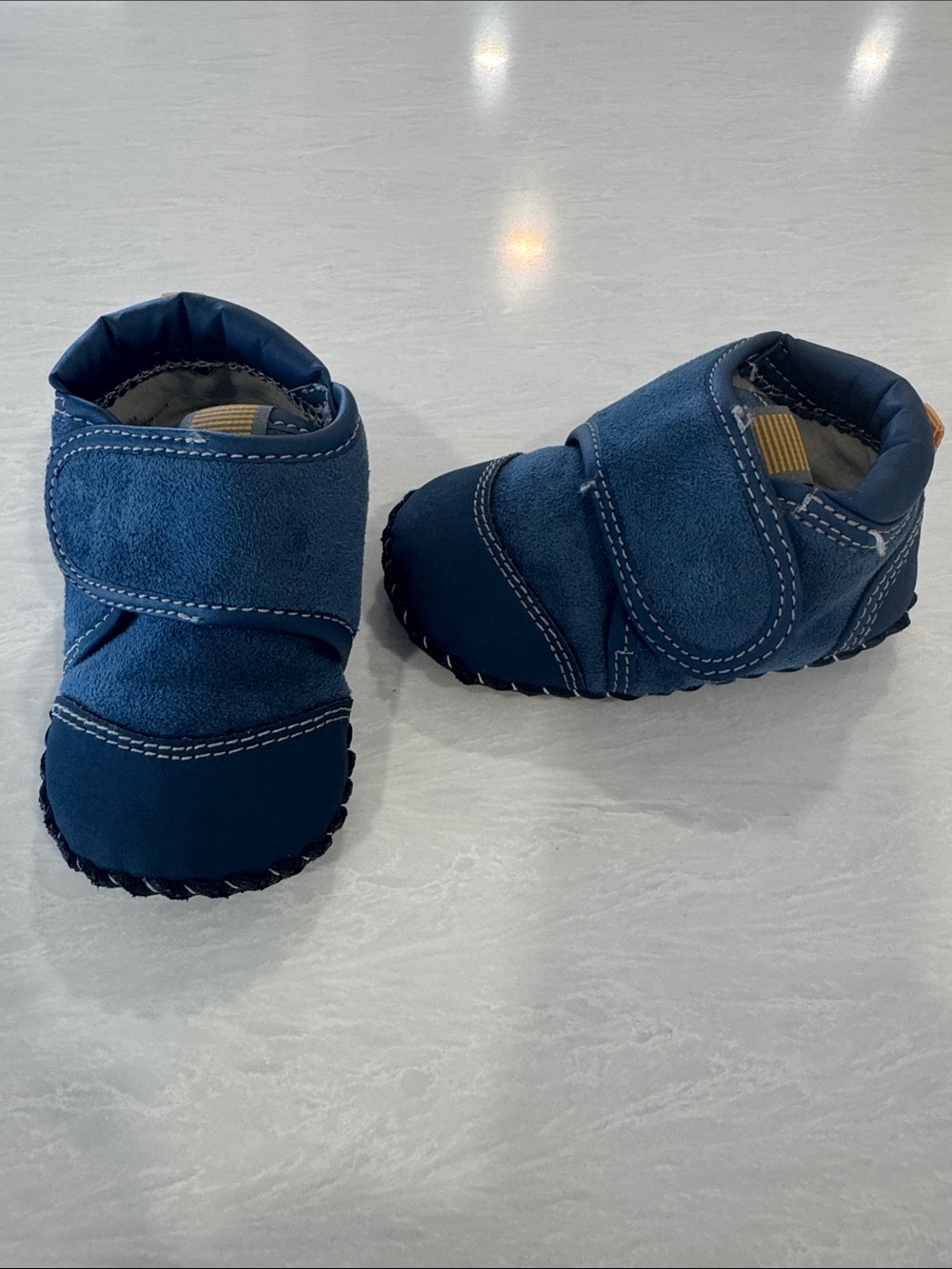 Pediped Watson - Originals® Navy Soft Sole leather Booties 12-18 months